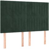 Maison Chic Posteljno vzglavje - Vzglavna omarica 4 kosa temno zelen 72x5x78/88 cm žamet, (22077102) | Shoptok.si