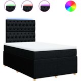  Krevet box spring s madracem crni 120 x 190 cm od tkanine | shoptok.hr