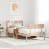 vidaXL Posteljni okvir brez vzmetnice 90x200 cm trdna borovina Cene