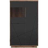 XXXL VITRINA, črna, barve hrasta | Shoptok.si