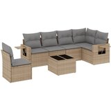 Maison Chic Seti vrtnega pohištva - Vrtna garnitura - Vrtni pohištvo set 7-delna z blazinami bež poli ratan, (21807093) | Shoptok.si