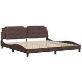  Okvir za krevet s uzglavljem smeđi 200x200 cm od umjetne kože | shoptok.hr