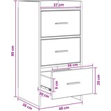  Kreveta Hrast sonoma 40 x 36 x 80 cm Konstruirano drvo | Eponuda.ba