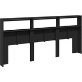 Ormarić za uzglavlje s LED svjetlima crni 220 x 17 x 102 cm | shoptok.hr