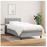  S oprugama i madracem svjetlosivi 100x200 cm od tkanine | shoptok.hr