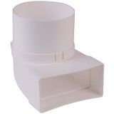 OEZPOLAT okruglo-plosnato koljeno za ventilaciju (dimenzije spojnog dijela: 111 x 54 mm, promjer spojnog dijela: 100 mm) Cijene