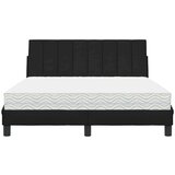  Krevet s madracem crni 140 x 190 cm od tkanine | shoptok.hr