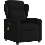 vidaXL Masažni naslonjač od tkanine crni | shoptok.hr