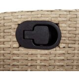  Vrtna garnitura - 5-dijelni vrtni blagovaonski set od poliratana s jastucima bež - Dužina stola 160 cm Okrugla noga 4 | shoptok.hr