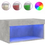 TV ormarić s LED svjetlima siva boja betona 60x30x30 cm | Eponuda.com