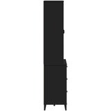  Visoka komoda VIKEN crna 80 x 40 x 190 cm od masivne borovine | Eponuda.ba
