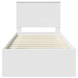  Krevetna konstrukcija Bijelo 90 x 200 cm Čvrsto borovo drvo | shoptok.hr