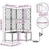  Vrtna saksija 3 pcs Crna 80 x 80 x 142 cm Plastika | shoptok.hr
