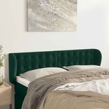  Uzglavlje s ušima tamnozeleno 147x23x78/88 cm baršunasto | shoptok.hr