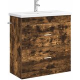 vidaXL Komplet pohištva za kopalnico Dimljen hrast 81 x 40 x 84,5 cm, (5000245673) | Shoptok.si