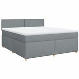  Krevet s oprugama i madracem svjetlosivi 180x200 cm od tkanine | shoptok.hr