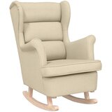  Stolica za ljuljanje 74x90x102 cm od tkanine krem | shoptok.hr