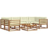  Set vanjskih sofa 7 pcs Prirodna i krem | shoptok.hr