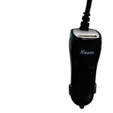 X Wave USB AUTO punjač za mobilne, tablete, Dual 1x microUSB+1 x USB port, 5V/1A, sa kablom, Crna | Eponuda.com
