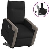 Stol s funkcijo vstajanja črno blago | Shoptok.si