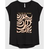 Marisse T-Shirt With A Geometric Print, Black | shoptok.hr