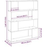  Set TV komoda Crni hrast 100 x 24 x 124,5 cm Konstruirano drvo | shoptok.hr