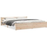 Maison Chic Posteljni Okvir - Dvoposteljna postelja iz trdne borovine 180x200 cm, (22081625) | Shoptok.si