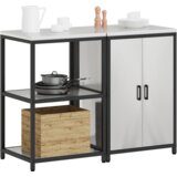 VidaXL Kuhinjski set za pohranu 2 pcs Srebrna 120 x 50 x 92 cm VidaXL Kuhinjski set za pohranu 2 pcs Srebrna 120 x 50 x 92 cm Slike