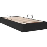  Ottomanska Okvir za krevet s pohranom s pohranom Baršun - Crna 100 x 200 cm | shoptok.hr