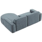Makamii Prašno modra kotna sedežna garnitura iz šenilje (desni kot/z ležalnikom) Omao – | Shoptok.si