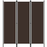 vidaXL Sobna pregrada s 3 panela smeđa 150 x 180 cm Cijene
