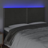  LED uzglavlje tamnosivo 160x5x118/128 cm baršunasto | Eponuda.com