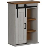 vidaXL Viseča omara HALDEN z drsnimi vrati Bela 49x22,5x70 cm Bor | Shoptok.si