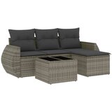 Maison Chic Seti vrtnega pohištva - Vrtna garnitura - Vrtni pohištvo set 5-delna z blazinami siv poli ratan, (21814069) | Shoptok.si