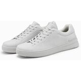 Ombre Men's uniform casual shoes in eco nubuck - light grey | ePonuda.com