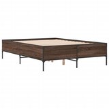  Okvir za krevet smeđi hrast 120x190cm konstruirano drvo i metal | Eponuda.com