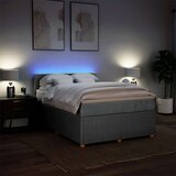  Krevet box spring s madracem svjetlosivi 140x200 cm od tkanine | shoptok.hr