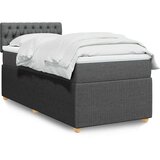  Krevet s oprugama i madracem tamnosivi 90x200 cm od tkanine | shoptok.hr