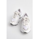 Marjin women's Sneaker Thick Sole Laced Sneakers Refi White Cene