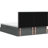  LED krevet za pohranu s madracem Tamnosiva 200 x 200 cm Tkanina | shoptok.hr