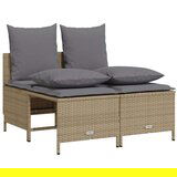  5-dijelni vrtni set sofa s jastucima bež od poliratana | shoptok.hr