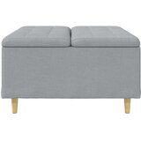  Otoman za pohranu Svijetlo siva 80 x 80 x 45 cm tkanina | shoptok.hr
