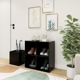 vidaXL Omara za čevlje črna 105x35,5x70 cm iverna plošča Cene