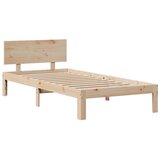  s regalom za knjige bez madraca 135x190 cm od borovine | shoptok.hr