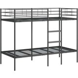 vidaXL Dvoposteljna postelja brez ležišča Black 100x190 cm Steel, (21829480) | Shoptok.si