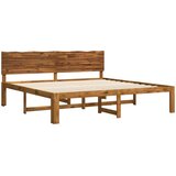  Krevetni okvir s uzglavljem ROSTOCK Prirodna 193 x 203 cm | shoptok.hr