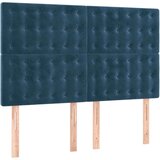  Krevet s oprugama i madracem tamnoplavi 140x190 cm baršunasti | shoptok.hr