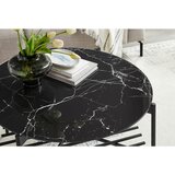 Livetastic Klubska Miza Marble, Črna, Ø 84cm | Shoptok.si