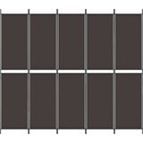 Sobna pregrada s 6 panela smeđa 250x220 cm od tkanine | Eponuda.ba