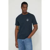 Aeronautica Militare Bombažna kratka majica moški, mornarsko modra barva